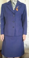 Plum blue fabric mini suit for women
