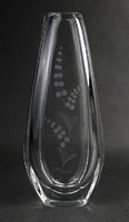 1O235 Gyöngyvirág díszes fújt üveg váza 25 cm