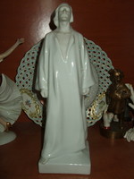 Herendi (oh Herendi) white Jesus statue. (Croatian. J) 29.5 Cm