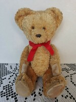 Old cute straw teddy bear, 35 cm