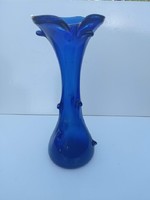 Cobalt blue glass vase 30 cm
