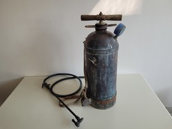 Régi vintage réz vörösréz nagy háti permetező