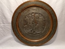 Handmade round metal wall bowl 39 cm