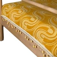 Hatalmas olasz retro aranysárga ágytakaró/falikárpit