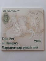 2007 Berán Lajos dísztokban forgalmi sor + ezüst veret Magyarország pénzérméi