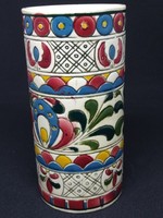 Körmöcbányai henger alakú váza ritka mintával