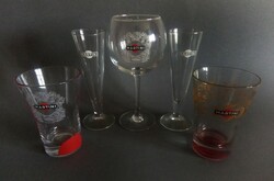 10x design Martini üveg pohár szett - ritka darabokkal, 1990es évek