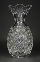 1O234 pineapple-shaped cut crystal vase 21 cm
