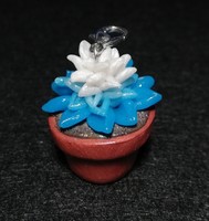 Kék - Fehér virág medál