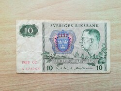 Sweden 10 kronor 1988