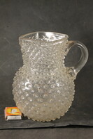 Antique bieder broken glass knobby jug 478