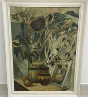 Gádor Emil napraforgók csendélet virágcsendélet festmény olajkép