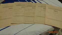 5 tax forms for the years 1940 - 1942