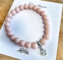 Best owner's bracelet - love my cat - matte pink
