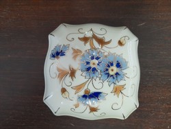 Zsolnay Kézzel Festett Búzavirág Mintás,Porcelán Doboz,Bonbonier,Ékszertartó,Tető.10.5 cm.