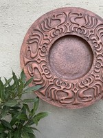 Copper or bronze craftsman wall decoration, decorative bowl