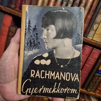 1934 DANTE első kiadás ALEXANDRA RACHMANOVA : GYERMEKKOROM -félpergamen!