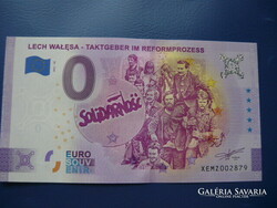 Germany 0 euro 2021 lech walesa soliarity! Rare commemorative paper money!
