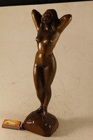 Hand-carved wooden nude statue 495