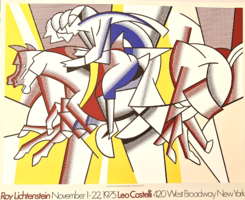 Roy lichtenstein - the red horseman - exhibition poster: leo castelli - new york - 1975