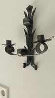Wrought iron wall candle holder heavy solid iron