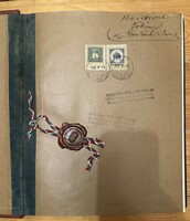 Old ledger with wax seal 1905