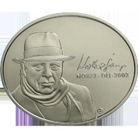 2000 Forint Kertész Imre 2022 Színesfém emlékérem  Zárt bontatlan kapszulában