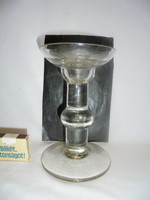 Old glass candlestick