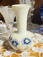 Zsolnay búzavirágos porcelán kis váza