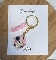 Minnie mouse key ring - pink