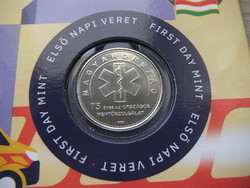 50 Forint 75 Éves az Országos Mentőszolgálat 2023 Első napi Veret Díszcsomagolásban