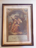 KÉP - ELSŐÁLDOZÁSI EMLÉK - 1919 - ből - 32 x 24 cm - KERETEZVE - ÜVEGEZVE  - OSZTRÁK - HIBÁTLAN