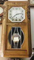 Vedette large carved wooden wall clock