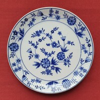 Porcelán kistányér süteményes tányér kék virág mintával