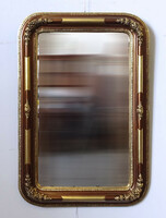 1N312 antique gilded Biedermeier mirror 97 x 65 cm