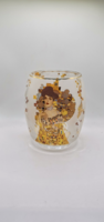 Goebel (Gustav Klimt) glass candle holder