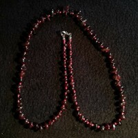 Mineral necklace - garnet (54cm)
