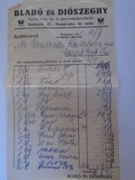 D198335 Blahó és Diószeghy Fűszer, kávé, tea és gyarmatárukereskedés - 1941 szállítólevél