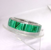 Malachite bracelet is flexible