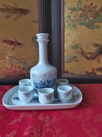 Retro Alföldi porcelán rövid italos készlet - HIBÁTLAN