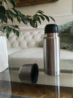 Coffee thermos, steel wall, stainless steel hot and cold drink holder, dispenser, 2 dl, 20 x 5 cm