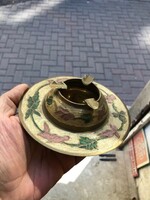 Cloisonne compartment enamel porcelain ashtray, size 12 cm