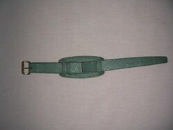 Retro gray leather watch strap