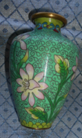 Compartment enamel vase cloisonné 10 cm