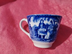 Antique, Dutch, scenic, porcelain coffee cup