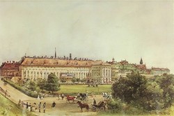 1O286 color framed print Vienna Hofburg 27.5 X 38 cm