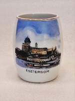 Antique Zsolnay Esztergom commemorative porcelain vase / container, 1930s
