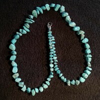 Mineral necklace - turquoise (52 cm)