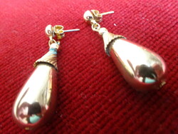 Gold-plated earrings from the 70s, height 4 cm. Jokai.