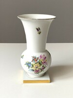 Herend porcelain vase decorated with flowers (glued) 17 cm